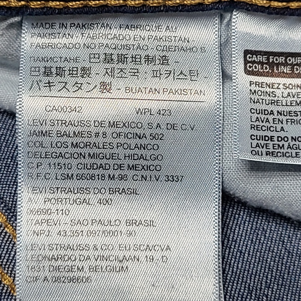 Levi's 711 Skinny Jeans Dark Wash Men's Size 33x30 - Picture 7 of 11